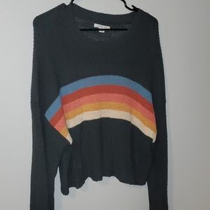AE Crop Striped Sweater
